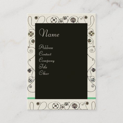 MAGIC OF THE SPRING bright  black white green Business Card