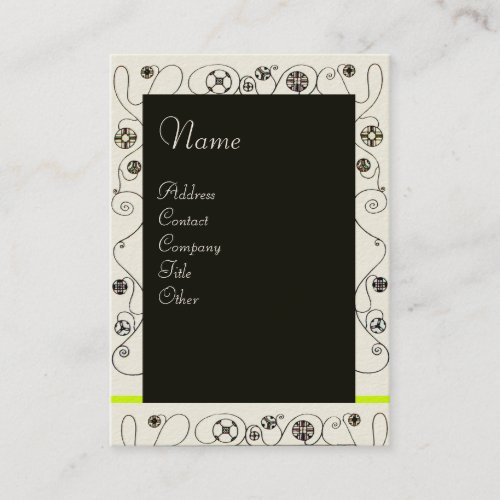 MAGIC OF THE SPRING bright  black white yellow Business Card