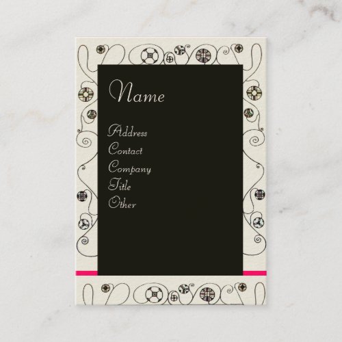 MAGIC OF THE SPRING bright pink black white yellow Business Card