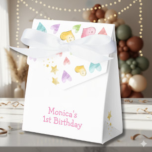 Magic one fantasy unicorn first birthday favor boxes