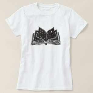 Magic Open Spellbook – Stars and Wizardry T-Shirt