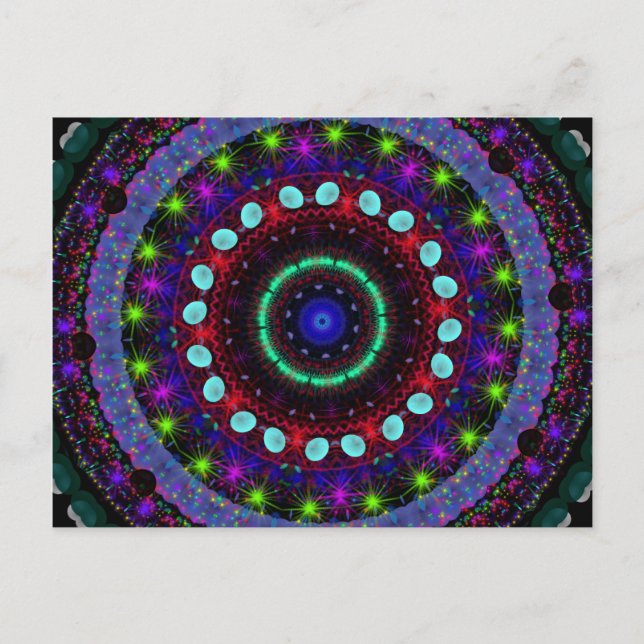 Magic Orbs Mandala Postcard (Front)