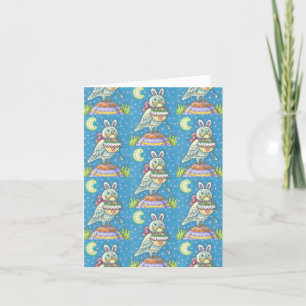 MAGIC OWL & EASTER BASKET GREETING CARD Verse