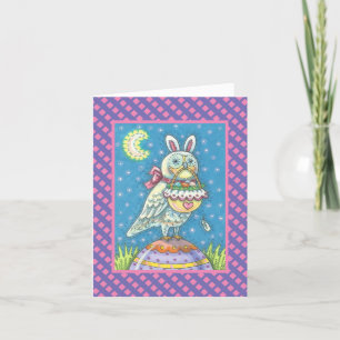 MAGIC OWL & EASTER BASKET GREETING CARD Verse