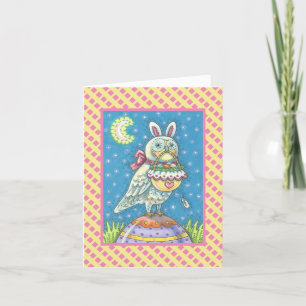 MAGIC OWL & EASTER BASKET GREETING CARD Verse