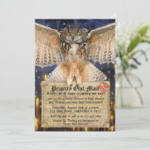 Magic Owl Mail Letter for a Wizard Baby Shower Invitation (Standing Front)