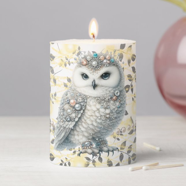 Magic Owl Pillar Candle (In Situ)