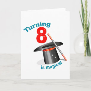 Magic Party 8th Birthday Card