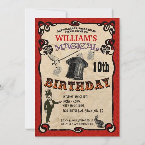 Magic Party Invitation