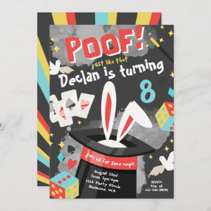 Magic Party Invitation Magic Birthday Invitation