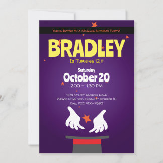 Magic Party Magic Show Invitation