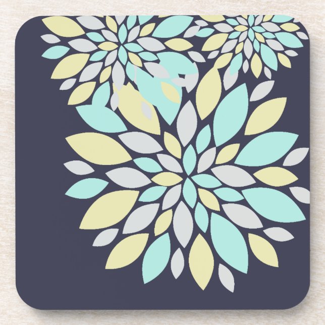 Magic Pastel Colour Flower Petals Beverage Coaster (Front)