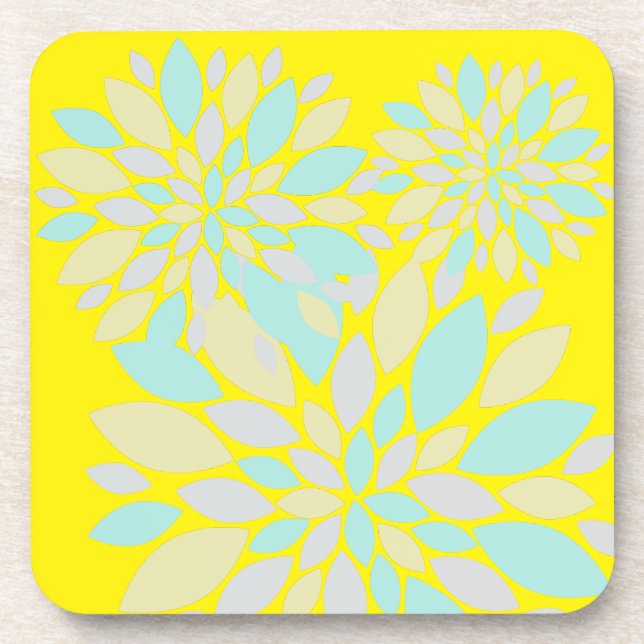 Magic Pastel Colour Flower Petals Beverage Coaster (Front)