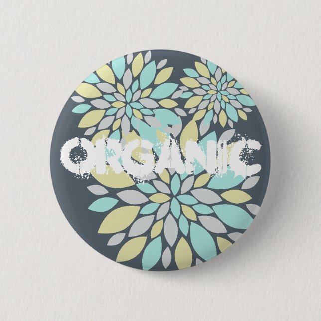 Magic Pastel Colour Flower Petals Button (Front)