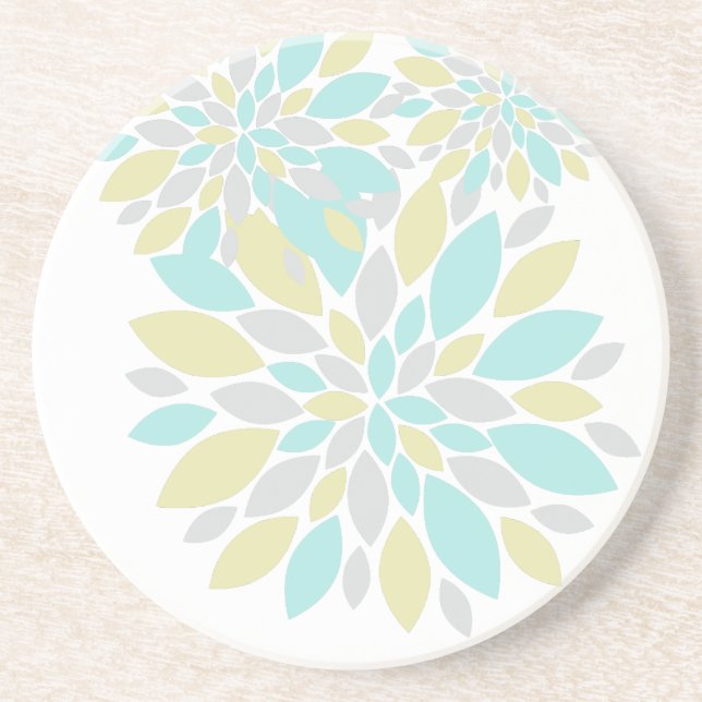 Magic Pastel Colour Flower Petals Coaster (Front)