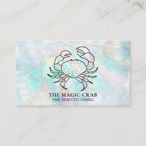  Magic Pastel Crab Fine Dining by The Sea Business Card