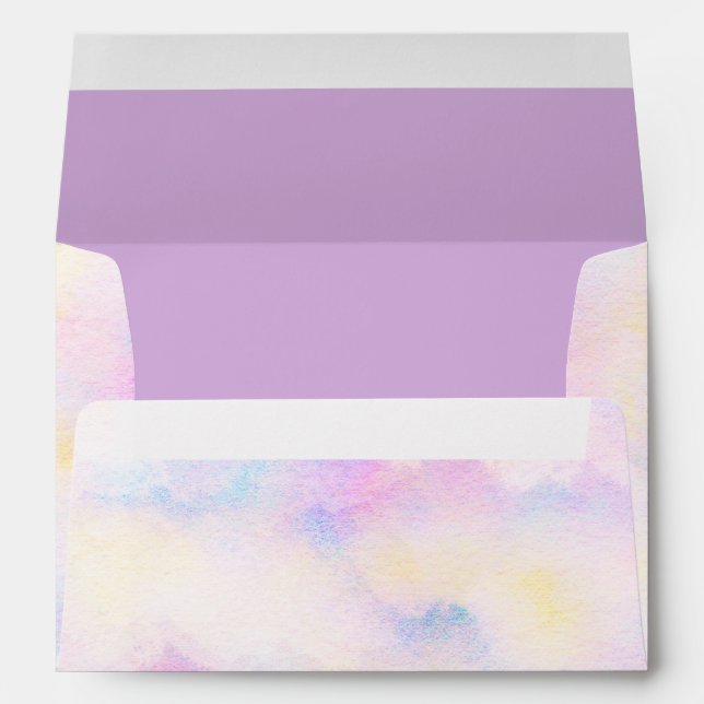 Magic Pastel Purple Rainbow Clouds Envelope (Back (Bottom))