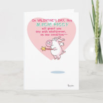 MAGIC PIGGY Valentines by Boynton Holiday Card