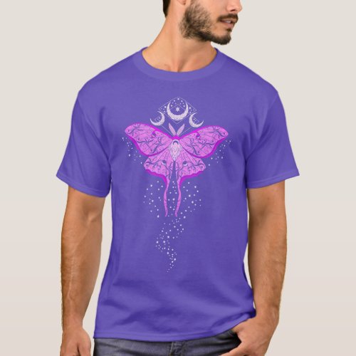 Magic Pink Moon Moth T_Shirt