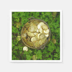 Magic Pot of Gold With Shamrocks! Napkins