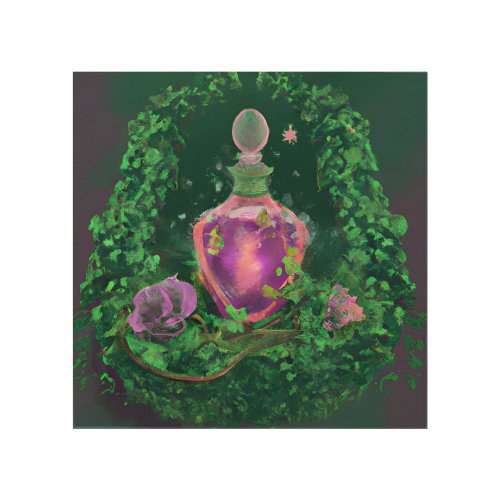 Magic Potion and Ivy Wood Wall Art