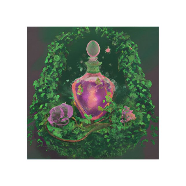 Magic Potion and Ivy Wood Wall Art (Front)
