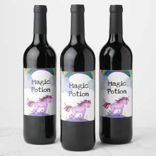 Magic Potion Unicorn Wine Label