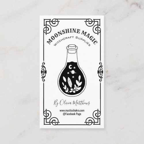 Magic Potion White Witchcraft Business Card