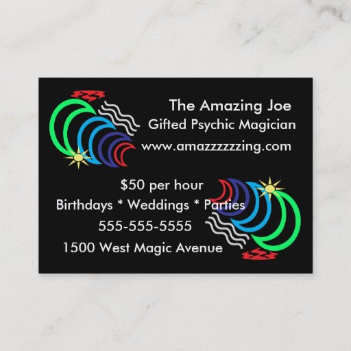Customizable Magic Power Business Cards