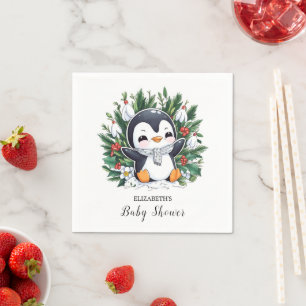 Magic Pretty Penguin Baby Shower Napkins