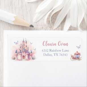 Magic Princess Castle Birthday Address Label