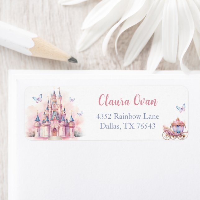 Magic Princess Castle Birthday Address Label (Insitu)