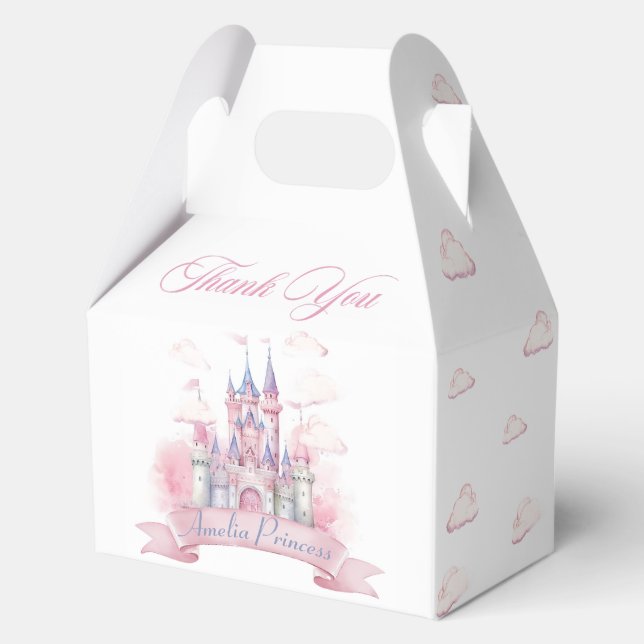 Magic Princess Castle Birthday Favor Boxes (Front)