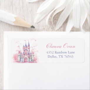 Magic Princess Castle Birthday Party Address Label