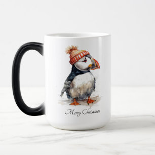 Magic Puffin Christmas Drinkware Color Morph Mug