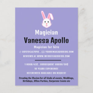Magic Rabbit, Magician Advertising Flyer