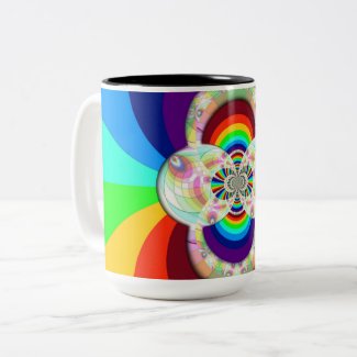 Magic Rainbow Flag Two-Tone Coffee Mug