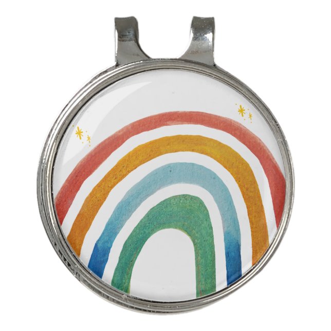 Magic Rainbow Golf Hat Clip (Front)