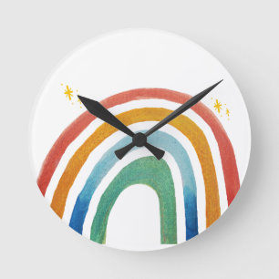 Magic Rainbow Round Clock