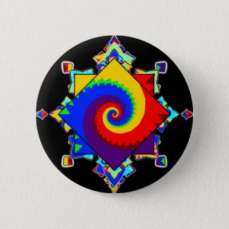 Magic Rainbow Spiral Button