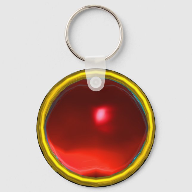MAGIC RED RUBY GEMSTONE KEYCHAIN (Front)
