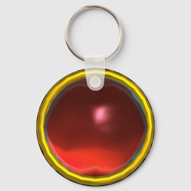 MAGIC RED RUBY GEMSTONE KEYCHAIN (Front)