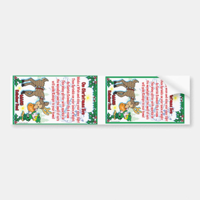 Magic Reindeer Food Bumper Sticker (Front)