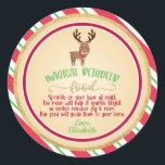Magic Reindeer Food Sticker - Round<br><div class="desc">Perfect item to make Christmas a little more Special!</div>
