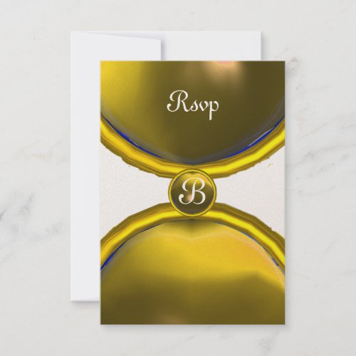 MAGIC RINGS MONOGRAM rsvp gem yellow gold Invitation