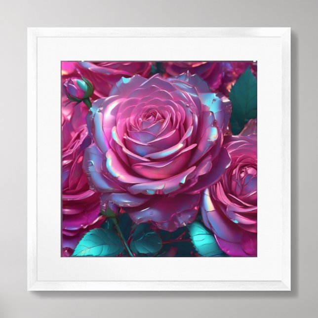Magic roses Print, Value Poster Paper (Matte) (Framed Front)