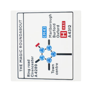 Magic Roundabout Metal Sign