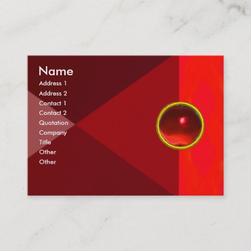 MAGIC RUBY   bright vibrant red Business Card