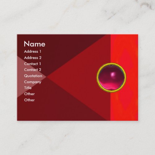 MAGIC RUBY   bright vibrant red pink Business Card