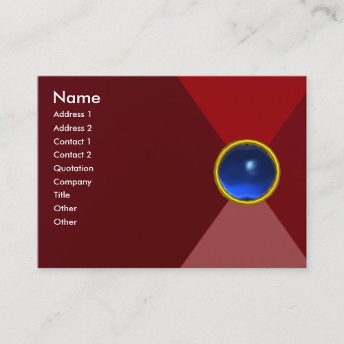 MAGIC SAPPHIRE  bright vibrant red pink blue Business Card